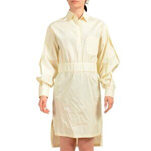 Scuderia Ferrari Women's Ivory Popeline Long Sleeve Dress US M IT 42
